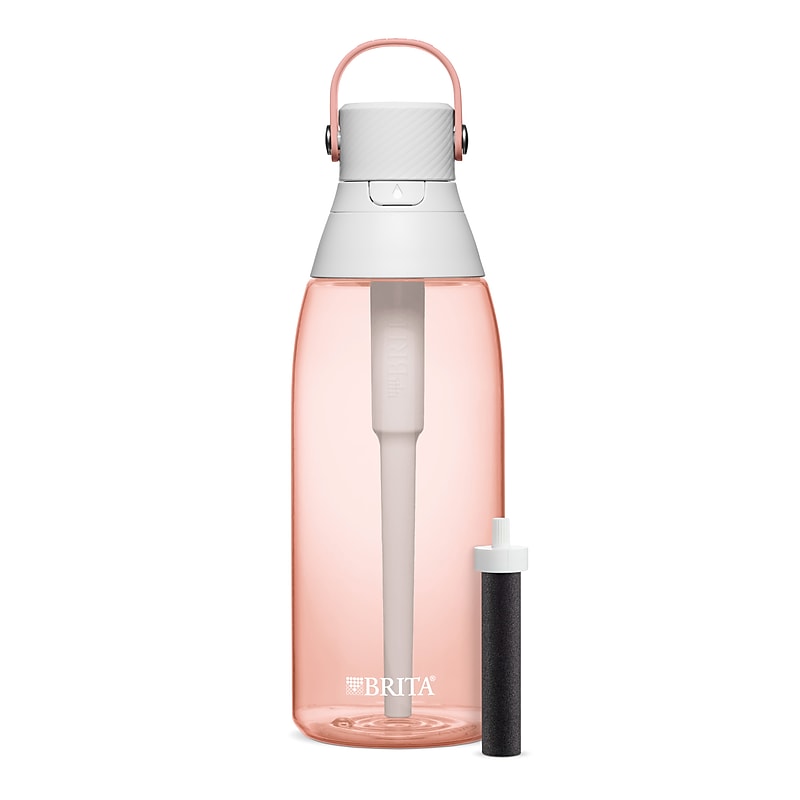 Brita Plastic Filtered Water Bottle, 36 oz., Blush (36525) image 1
