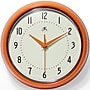 Infinity Instruments Round Retro Wall Clock, Aluminum, 9.5" (10940-ORANGE)~#|#~A72A9E3C-E932-44D8-A10FEEBC90EDF080_sc7