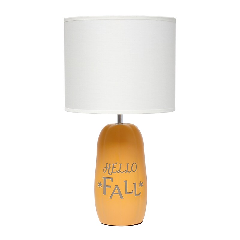 Simple Designs Table Lamp, Orange (LT2132-ORG) image 1