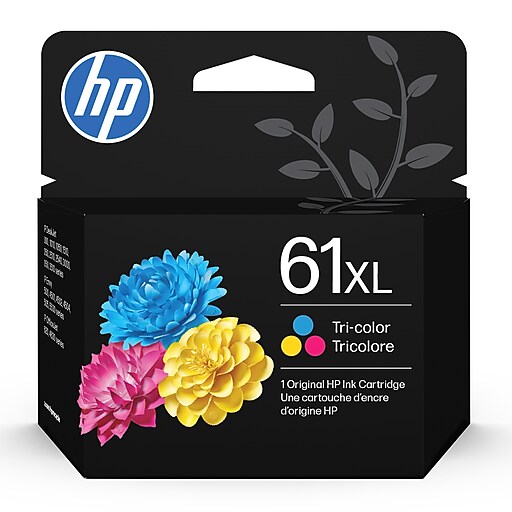 HP 61 Tri-Color High Yield Ink Cartridge, Prints Up to 300 Pages