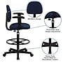 Flash Furniture Ergonomic Fabric Drafting Stool, Adjustable Arms, Navy Blue (BT659NVYARMS)~#|#~A72DAB2B-4E01-43CA-9F1C12B15FC63156_sc7
