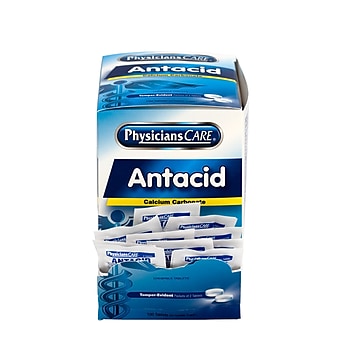 PhysiciansCare Antacid Chewable Tablets, 2/Packet, 50 Packets/Box (90089)