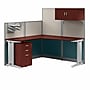 Bush Business Furniture Office in an Hour 63"H x 65"W L-Shaped Cubicle Workstation, Hansen Cherry (WC36494-03STGK)~#|#~A737E20D-CC72-49DC-B73475F14DC20E08_sc7