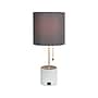 Simple Designs Table Lamp, White/Gray (LT1085-GOW)~#|#~A73BB27A-F080-45A7-83E0E8F5B547F296_sc7