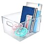 Azar Small Plastic Storage Bin with Handles, 5.12" x 7.75"x 6.25", Clear, 4/Pack (556742-4PK)~#|#~A740522B-A0A7-4BBA-A97250E135D2BA3F_sc7