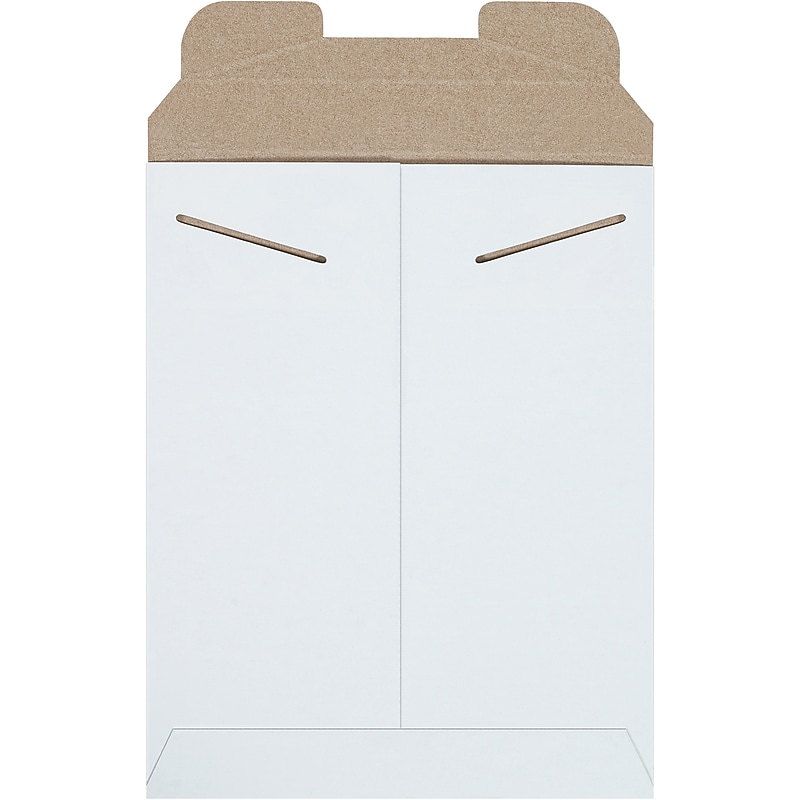 9" x 11.5" Self-Sealing Fiberboard Mailer, White, 100/Carton (RM2W) image 1