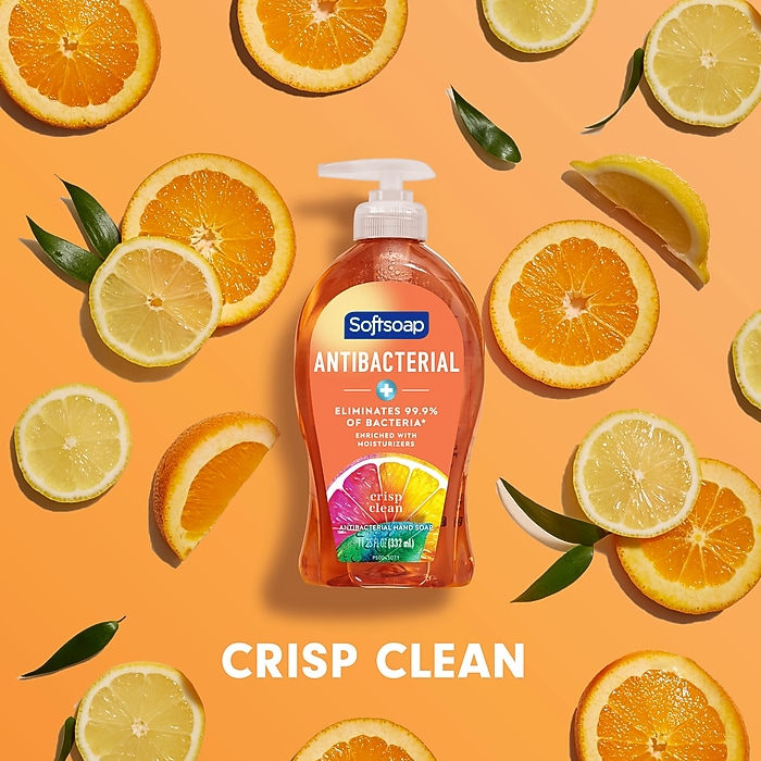Softsoap Antibacterial Liquid Hand Soap, Crisp Clean Scent, 11.25