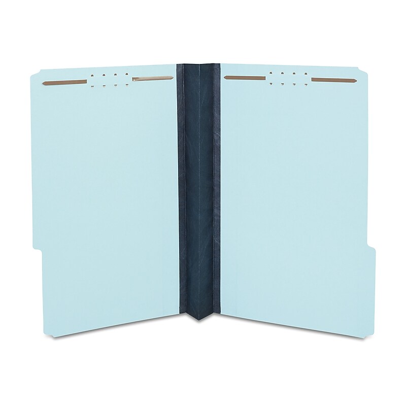 Staples® 60% Recycled Pressboard Classification Folder, 3" Expansion, Legal Size, Light Blue, 25/Box (ST384871/384871) image 1