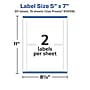 Avery Durable Removable Rectangle Multipurpose Labels, 5" x 7", White, 30/Pack (94258)~#|#~A74BADD0-7AFC-4649-AB001647BF1232C1_sc7