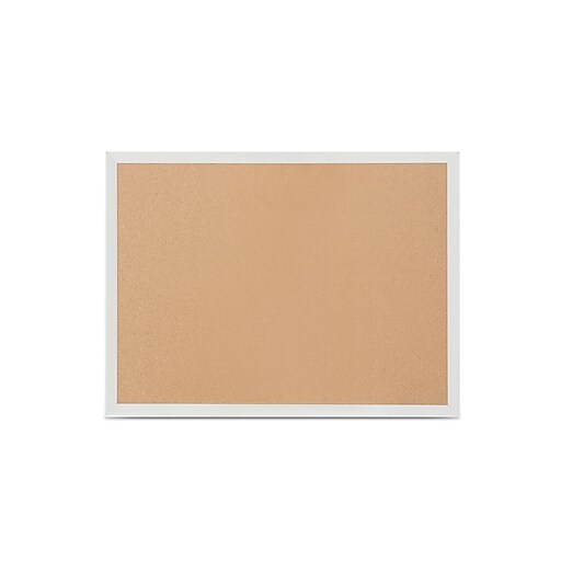 Staples Standard Durable Cork Bulletin Board, Aluminum Frame, 2'W x 1.5