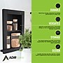 AdirHome 2-Shelf Recessed Wall Mount Shelf, 18" x 14" x 4.8", Black (515-01-BLK)~#|#~A74DBEB2-63C3-45C4-A3473550E38CCDCD_sc7