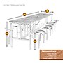 Regency Endure Standing Height Collaborative Table & Chair Set with 12 Pull-Out Stools, Walnut (9012-WLT-WLT)~#|#~A75B092A-A732-4164-9320326B5ABDCD6F_sc7