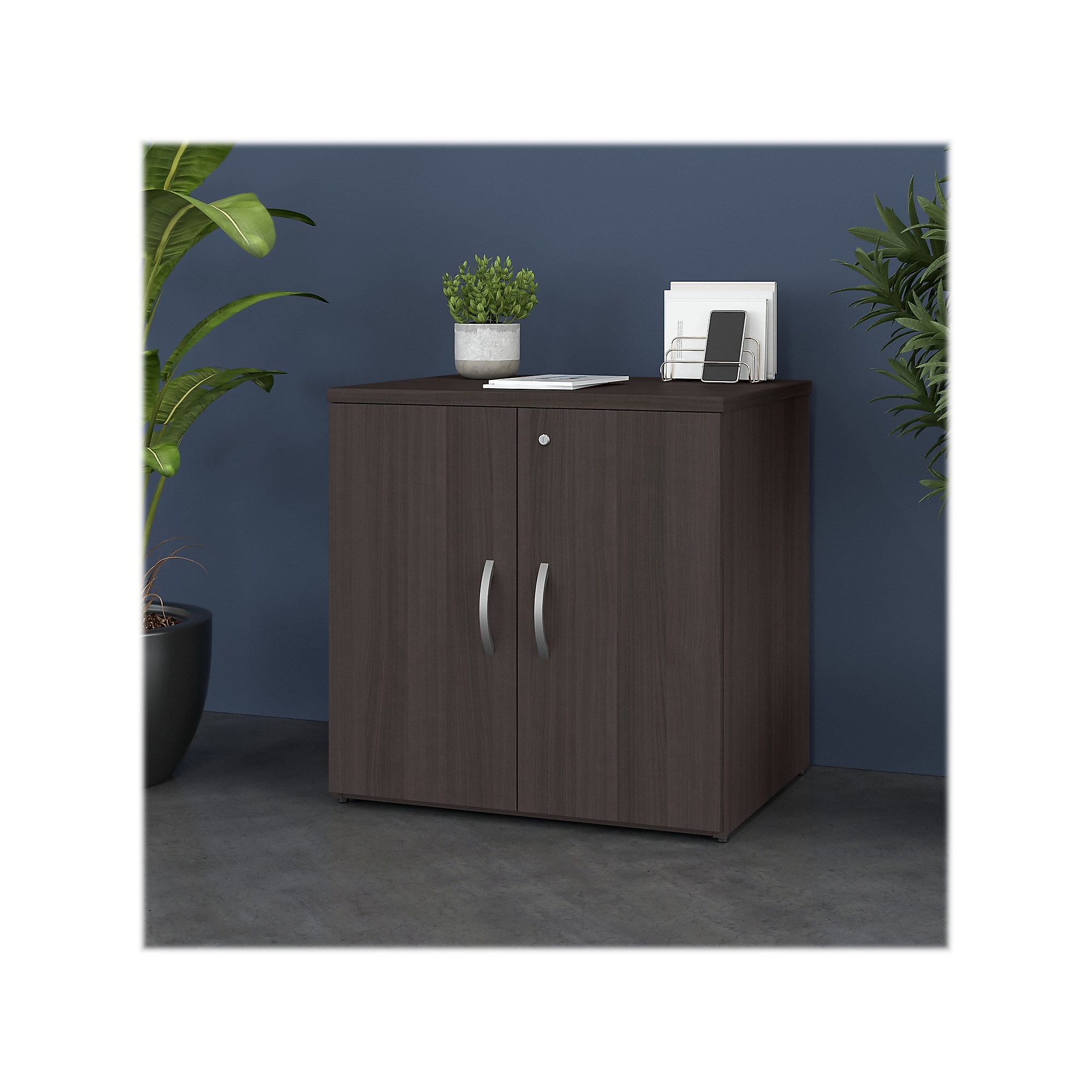 Bush Business Furniture Studio C 30″ Storage Cabinet with 2 Shelves, Storm Gray (SCS130SG) Sansujyuku sansujyuku.com