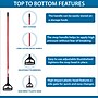 BISON LIFE 63" Quick Change Metal Wet Mop Handle, Red/Black, 6/Pack (BP-RMH-09)~#|#~A75F4957-67D1-49AA-AA18A5250B40A6D6_sc7