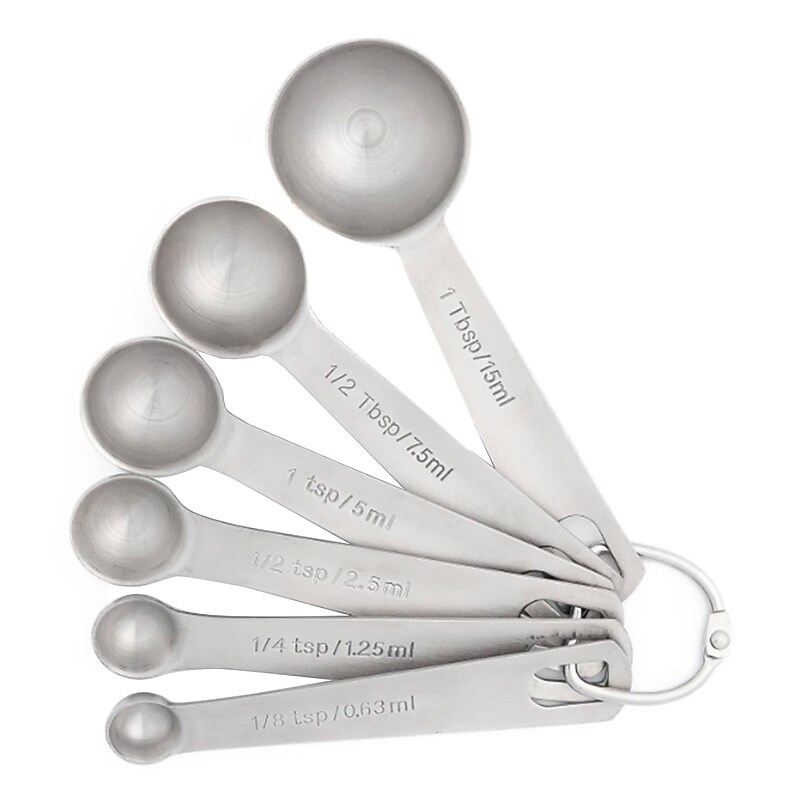 Better Houseware Measuring Spoons, Stainless Steel, 6 Piece (83105) image 1