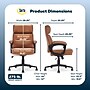 Serta Comfort Ergonomic Bonded Leather Swivel Executive Chair, Cognac (CHR10130D)~#|#~A765E795-1787-4803-99A2AB66553AAF48_sc7