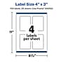 Avery Laser/Inkjet Rectangle Multipurpose Labels, 4" x 3", Clear, 100/Pack (94252)~#|#~A76A490D-6E0E-458D-8D1B9A74BBAD58D7_sc7