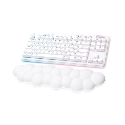 Logitech Aurora G715 Wireless Ergonomic Gaming Keyboard, White Mist