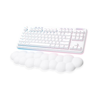 Logitech Aurora G715 Wireless Ergonomic Gaming Keyboard, White Mist (920-010453)