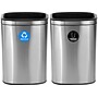 Alpine Industries Commercial Indoor Dual-Stream Recycling Station, 10.5 Gallon, Stainless Steel (ALP470-40L-R-T)~#|#~A774BDBD-787A-4A2A-9E77DDAF29EF9B53_sc7