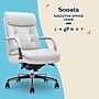 La-Z-Boy Sonata Ergonomic Bonded Leather Swivel Executive Chair, Gray and Graphite (CCHR10014B)~#|#~A779135B-DC4B-439C-B7CA351D2D4236F7_sc7