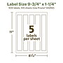 Avery EcoFriendly Laser/Inkjet Rectangle Multipurpose Labels, 9-3/4" x 1-1/4", White, 500/Box (94262)~#|#~A77C537C-2F7E-40DD-986F315855F875E0_sc7