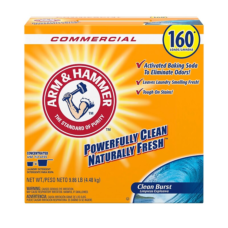 Arm & Hammer Powder Laundry Detergent, 160 Loads, 9.86 Lbs., 3/Carton (CDC3320000109) image 1