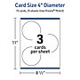 Avery Integrated Cards, 4" Dia., Glossy White, 75/Pack (95343)~#|#~A7868151-11B7-478F-92FD18EB7BFF684F_sc7