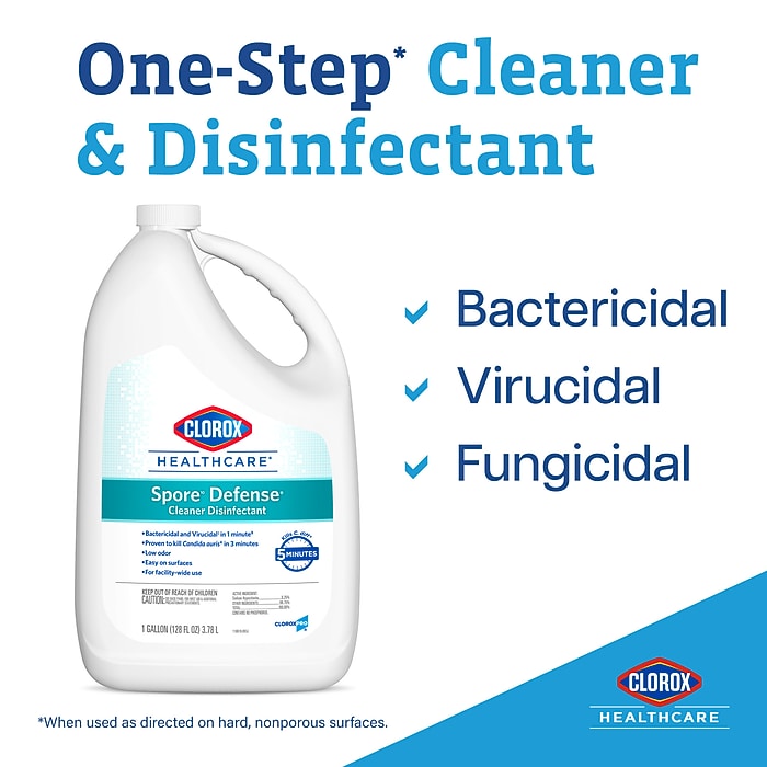 Clorox Healthcare Spore Defense Cleaner Disinfectant, Open System