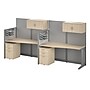 Bush Business Furniture Office in an Hour 2 Person Cubicle Desk Set, Natural Elm (OIAH005NE)~#|#~A790AE30-19EE-48BB-B605DAF3278BC3CD_sc7