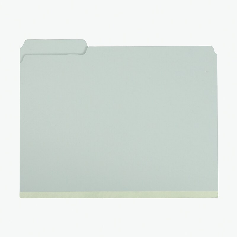 Pendaflex 60% Recycled File Folders, 1/3-Cut Tab, Letter Size, Pressboard, Light Green, 25/Box (23234) image 1