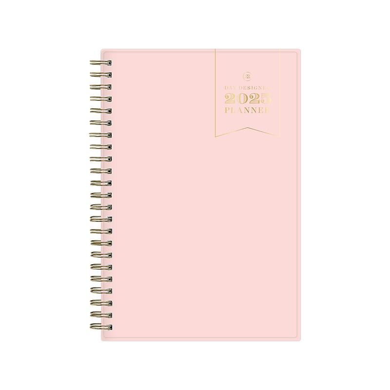 2025 Blue Sky Day Designer 5" x 8" Weekly & Monthly Planner, Plastic Cover, Blush (148147) image 1