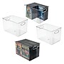 iDESIGN Plastic Storage Bin, 7.75" x 8"x 12", Clear, 4/Pack (28105M4)~#|#~A798EBB1-8A4D-4192-8F1BE6781AE652E1_sc7