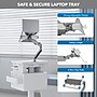 Mount-It! MedHub Mobile Medical Cart Workstation with Drawers, Laptop Arm, and Locking Caster Wheels, White/Grey (MI-16027)~#|#~A79AD606-5226-44C4-AFA3F9B9A632728F_sc7