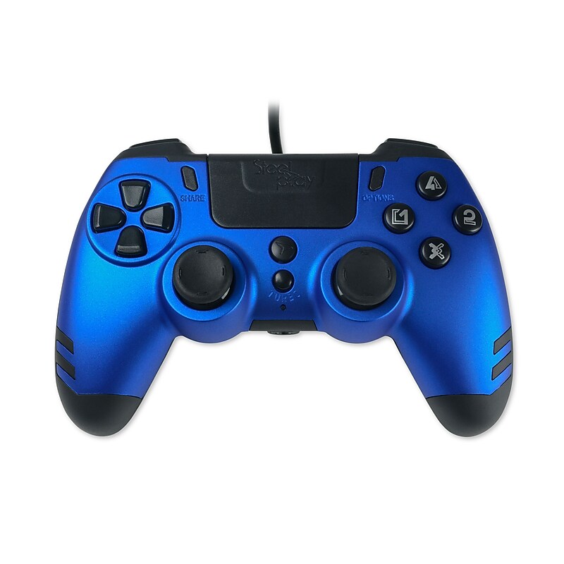 Lexip Metaltech Wired Controller for PS4/PC, Blue (JVAMUL00150) image 1