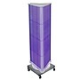 Azar Displays 60”H x16”W Three-Sided Revolving Pegboard Tower Floor Display on Wheeled Metal Base, Purple (700452-PUR)~#|#~A79E3158-DBF0-4A2F-BD56B4B7AED47AA5_sc7