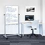 Luxor Double Sided Magnetic Porcelain Mobile Dry-Erase Whiteboard Easel, Aluminum Frame, 30"W x 40"H (DEMW001)~#|#~A79E89E4-15D5-4C20-8684542EB7B1F888_sc7