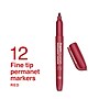 Staples Duramark Permanent Marker, Fine Tip, Red, Dozen (ST62951)~#|#~A7AF4614-0D43-49BB-990A15BA230ED405_sc7