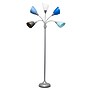 Simple Designs Medusa 67" Silver Floor Lamp with Cone Shades, Blue/White/Gray (LF2006-SBG)~#|#~A7B293DC-88FD-475E-B5A173B3FB59C165_sc7