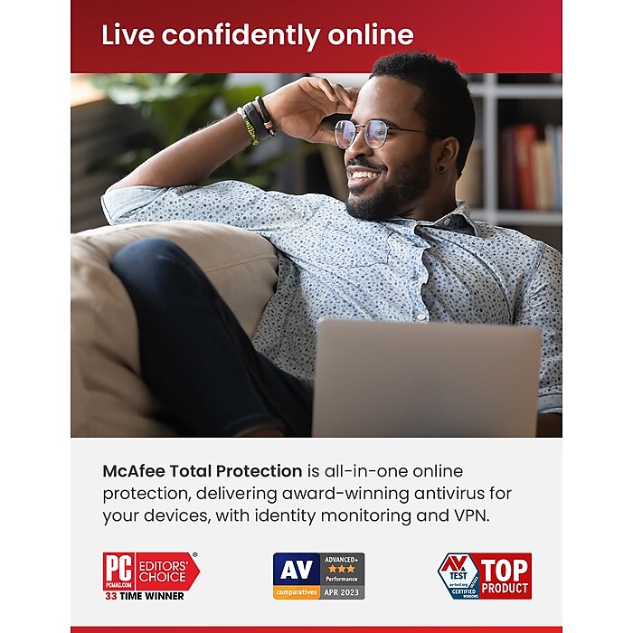McAfee Total Protection for 5 Users, Windows/Mac/Android/iOS
