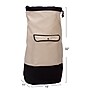 Household Essentials Laundry Duffle Bag with Adjustable Shoulder Straps, Cream/Black (HH162)~#|#~A7B3C422-4A52-4B95-90A7258F3F25F24D_sc7