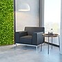 Flash Furniture HERCULES Definity Contemporary Leather Chair With Stainless Steel Frame, Black~#|#~A7B527B9-0C66-4B82-880146A74C9304A5_sc7