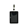 Staples Rubberized ID Badge Holder, Black, Durable Vertical Name Badge Sleeve for Work IDs, Access Cards & Credentials~#|#~9295B5E9-2879-483C-A588E1E5BFAEA60B_sc7