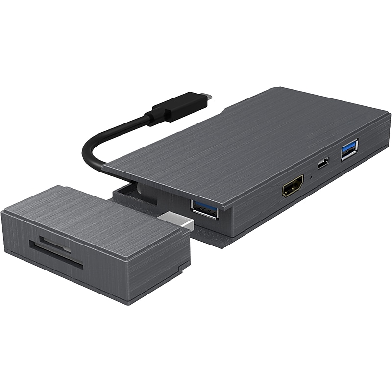 4XEM USB-C Mini Docking Station, Gray (4XUHP3406) image 1