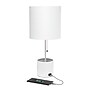 Creekwood Home 18.5" LED Table Lamp with USB Port, White (CWT-1007-WH)~#|#~A7C48F29-5765-4C1A-85BA128A7CE0E212_sc7