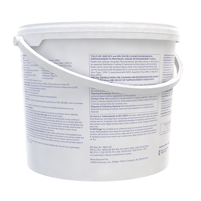 Diversey Oxivir Tb Disinfecting Wipes, 160 Wipes/Container, 4