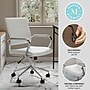 Martha Stewart Piper Faux Leather Swivel Executive Chair, White/Polished Nickel (CH2209212WH)~#|#~A7D69EB4-25B0-4E08-AC4BFEA1BAEF553E_sc7