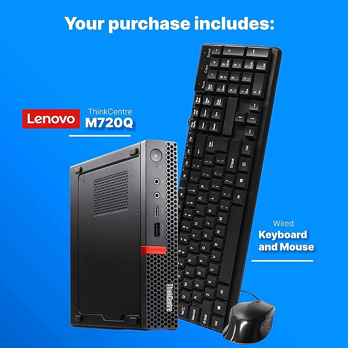 Lenovo ThinkCentre Micro Refurbished Desktop Computer, Intel i5