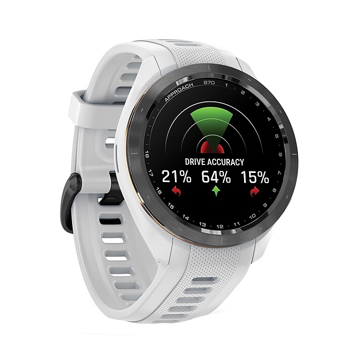 Garmin Approach S70 Golf Smartwatch, GPS, 42mm, Black Ceramic