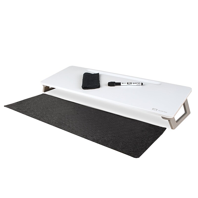 Quartet Magnetic Steel Dry-Erase Desktop Computer Pad, 21" x 7.75", White (Q090F1-R) image 1